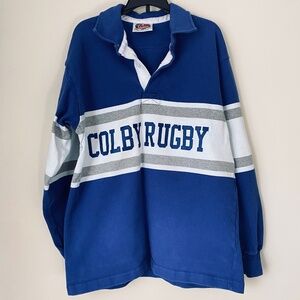 '90s Vintage Colby College Rugby Shirt M